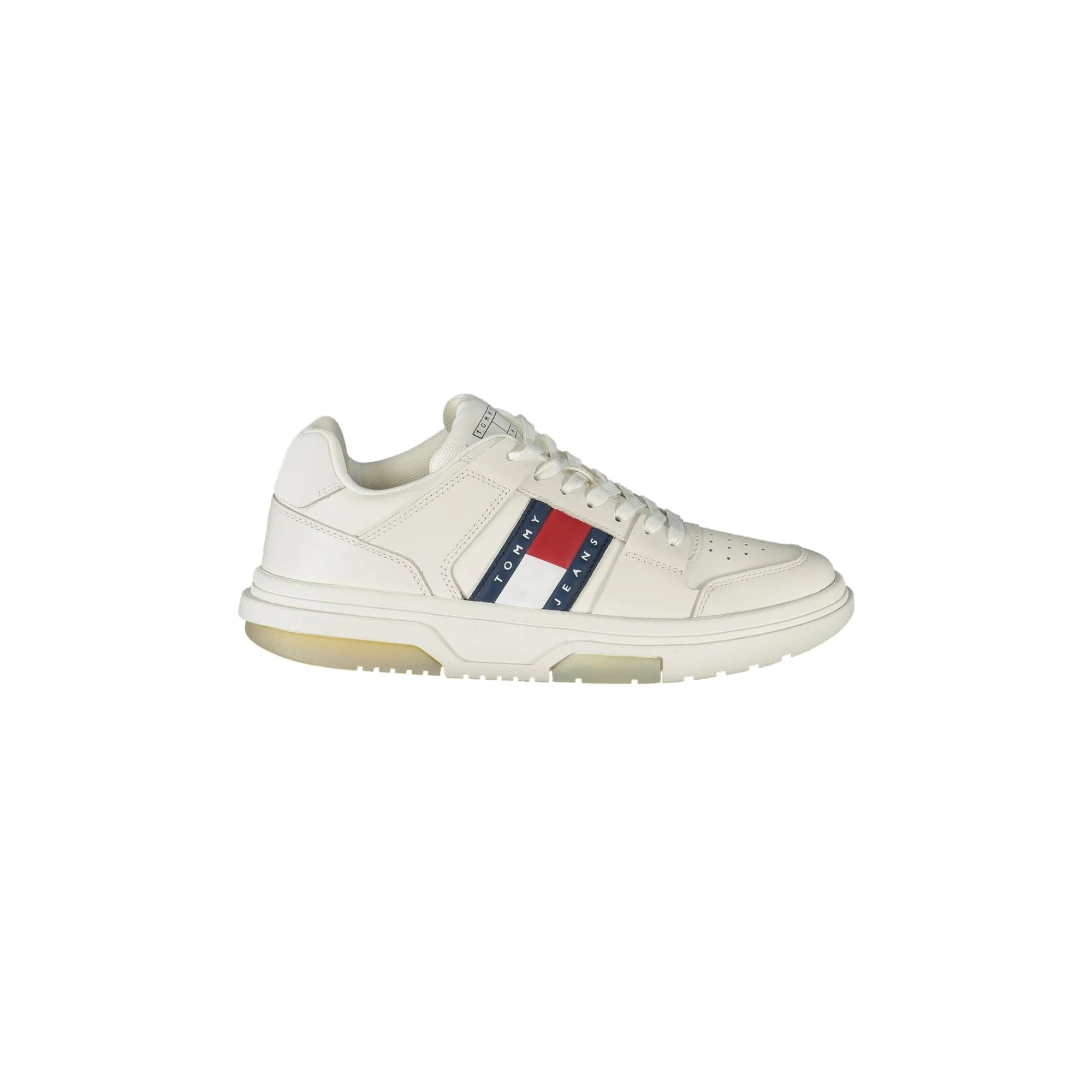 TOMMY HILFIGER Scarpe Sneakers Donna Bianche con Dettagli a Contrasto Bianco - foto prodotto